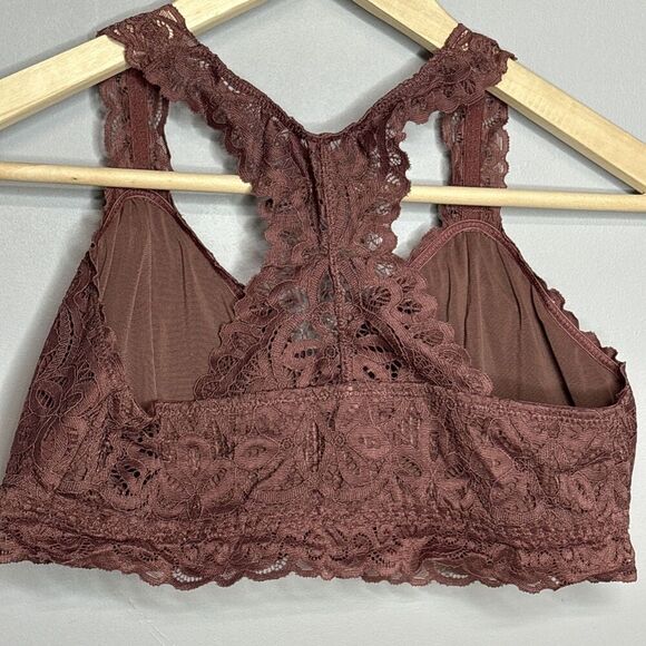 Maurice’s Padded Lace Racerback Bralette Purple Lightweight Women’s Medium - Picture 6 of 11